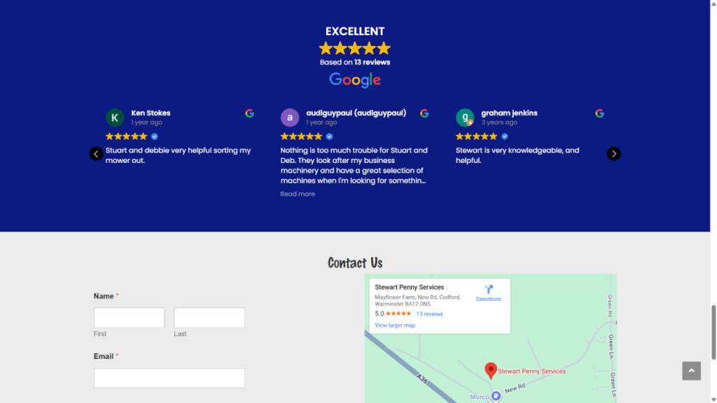 Stewart Penny Services - Website by Warminster Web