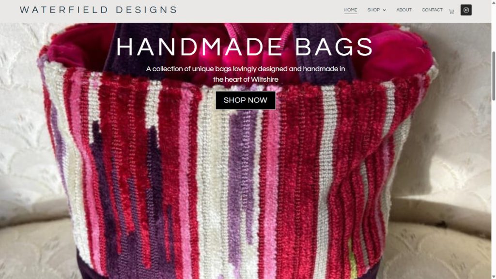 Waterfield Designs website designed by Warminster Web