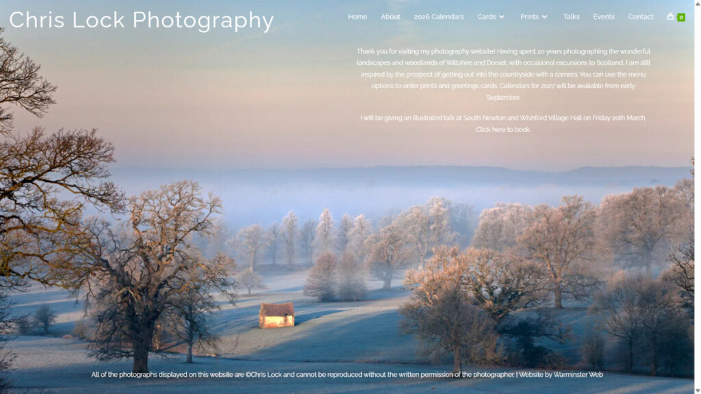 Chris Lock Photography website by Warminster Web