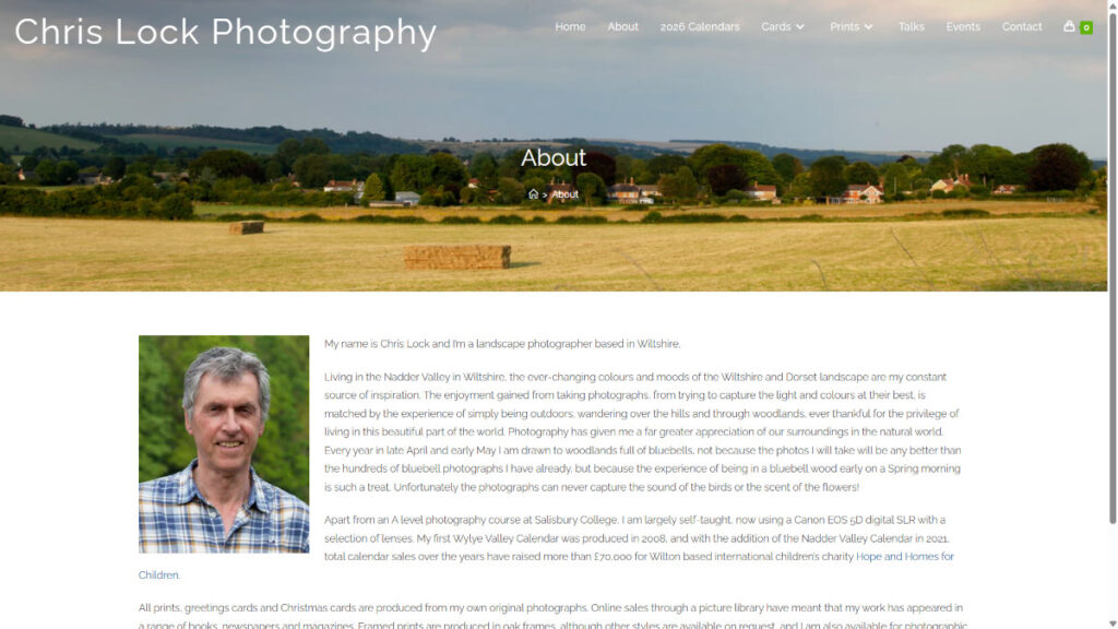 Chris Lock Photography website by Warminster Web