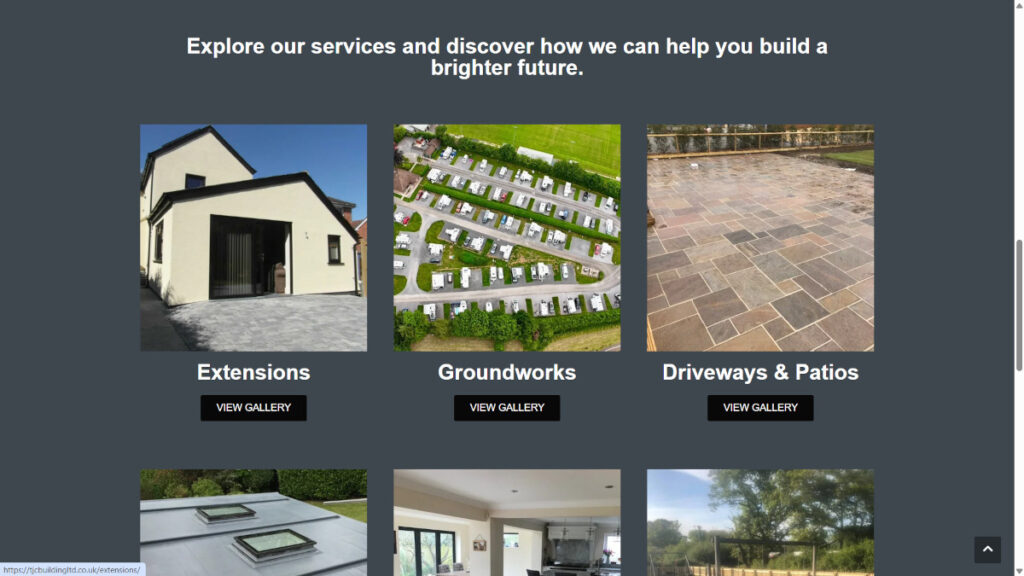 TJC Building & Groundworks website by Warminster Web